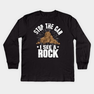 Stop The Car I See A Rock Geologist Kids Long Sleeve T-Shirt